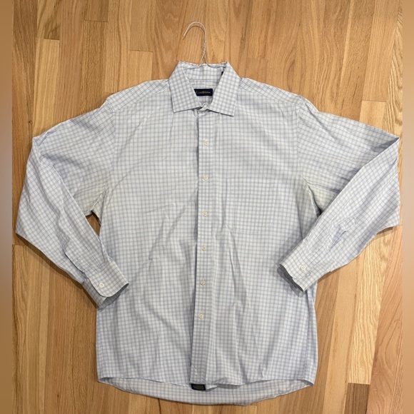 2 Club Room Button Down Shirts, Blue White Striped + Plaid, 16.5 34/35, Large - Picture 5 of 8